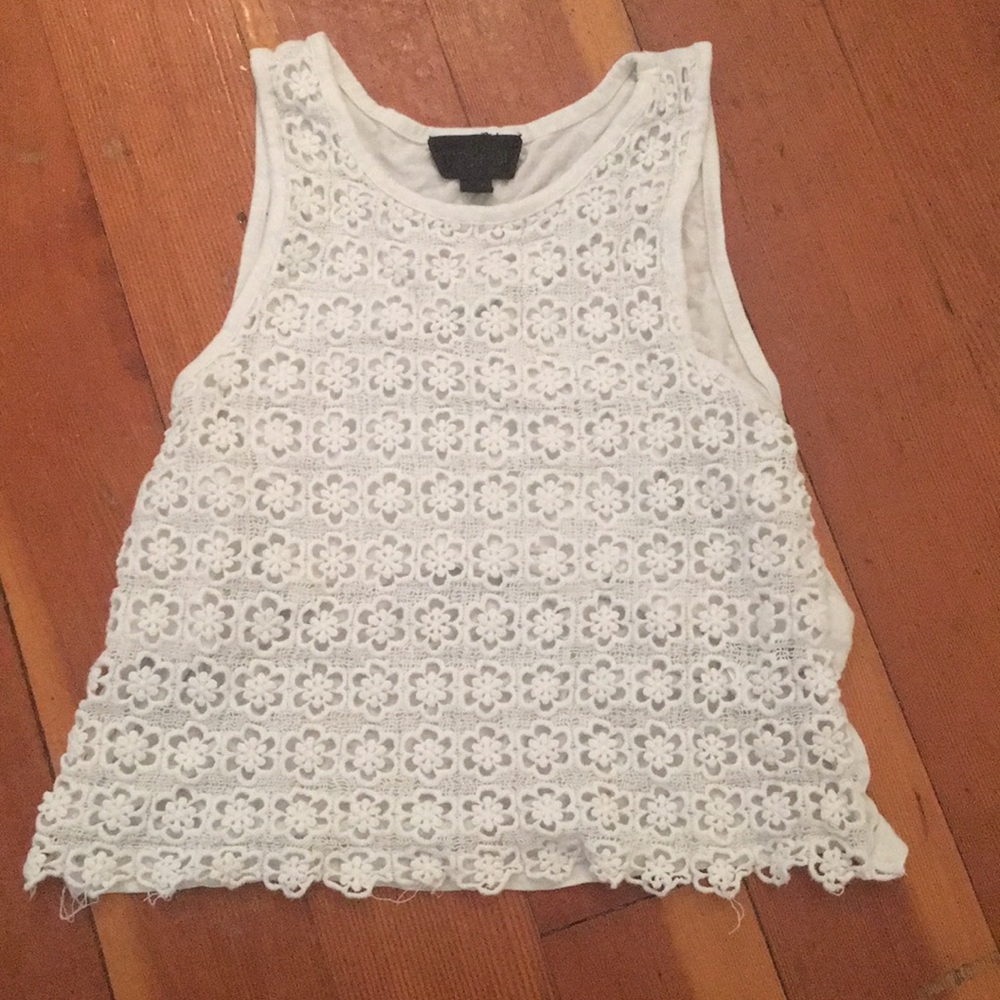 TopShop crochet lace croptop